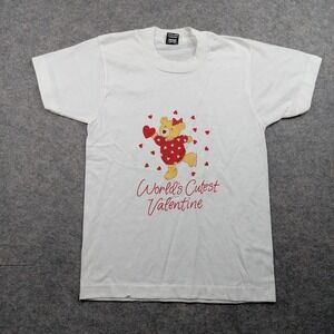 Vintage Screen Stars Shirt Youth Large 14-16 Made USA 90s Bear Heart Valentine 2